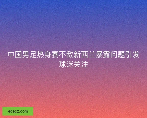 中国男足热身赛不敌新西兰暴露问题引发球迷关注